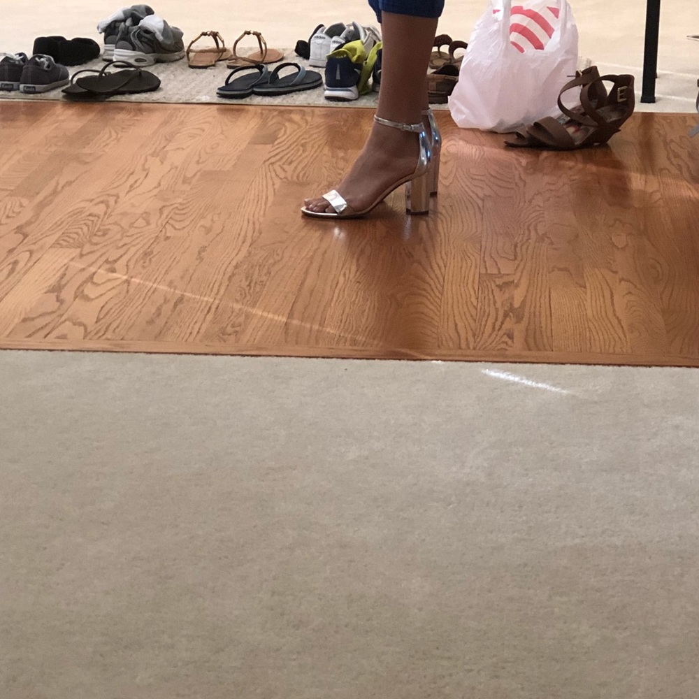 Silver Block heels